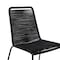 Armen Living Shasta Outdoor Metal and Black Rope Stackable Dining Chair, PK2 LCSHSIBLK - alternate 5